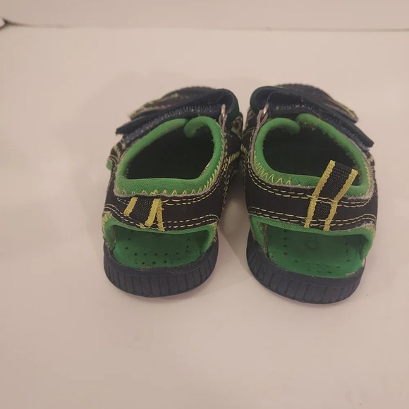OshKosh B'gosh Blue and Green with Lizards Light Up Sandals in Size 5 - Picture 7 of 12